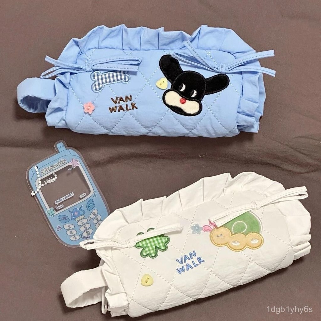 

ins Dumpling Lace Girly Heart Pencil Case Large Capacity Elementary Middle High School Student Stationery Storage Pencil Bag Stationery Box 3MML