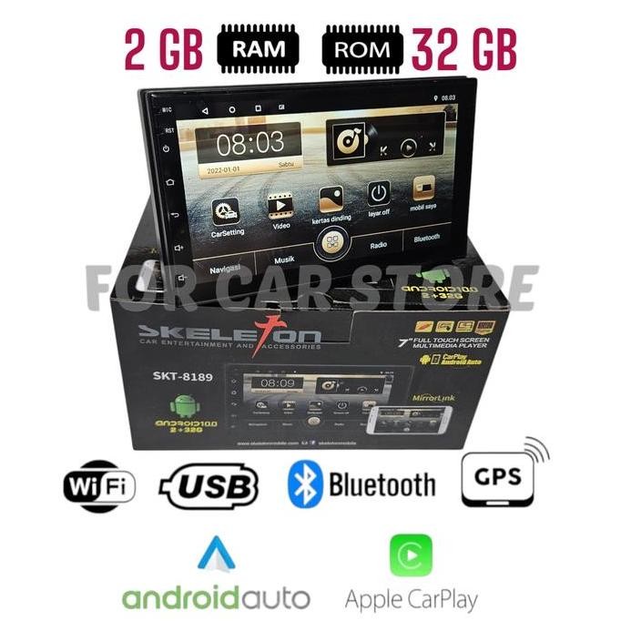 '' Head Unit Android 7 Inch Ram 2+32 Skeleton ''