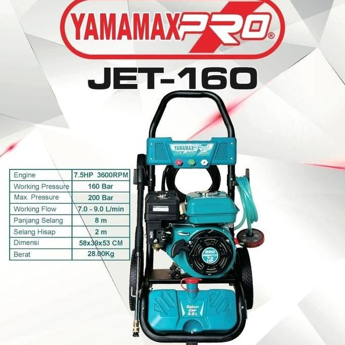 Open DS] Mesin Bensin Steam Jet Cleaner YAMAMAX JET-160 High Pressure Washer