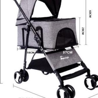 Stroller Pet Stroller Anjing Kereta Dorong Stroller