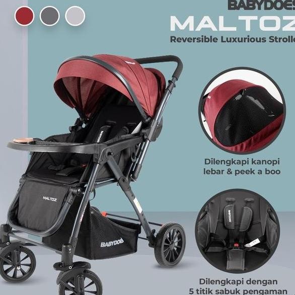 Babydoes Maltoz Ch821Sn Reversiible Luxurious Stroller Bayi Roda