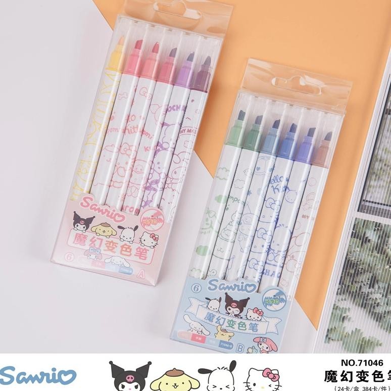 

Dgh-43 (6Pcs) Sanrio Stabilo Hapus Highlighter 6 Warna 2 In 1 Bisa Dihapus Motif Sanrio / Stabilo 6 Warna Set Motif Cinnamorol Kuromi Lotso Sanrio Dgh-43
