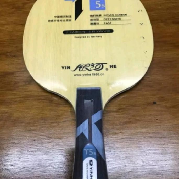 BET TENIS MEJA PINGPONG YINHE T5s KAYU CARBON OFF MURAH MANTAB KENCANG