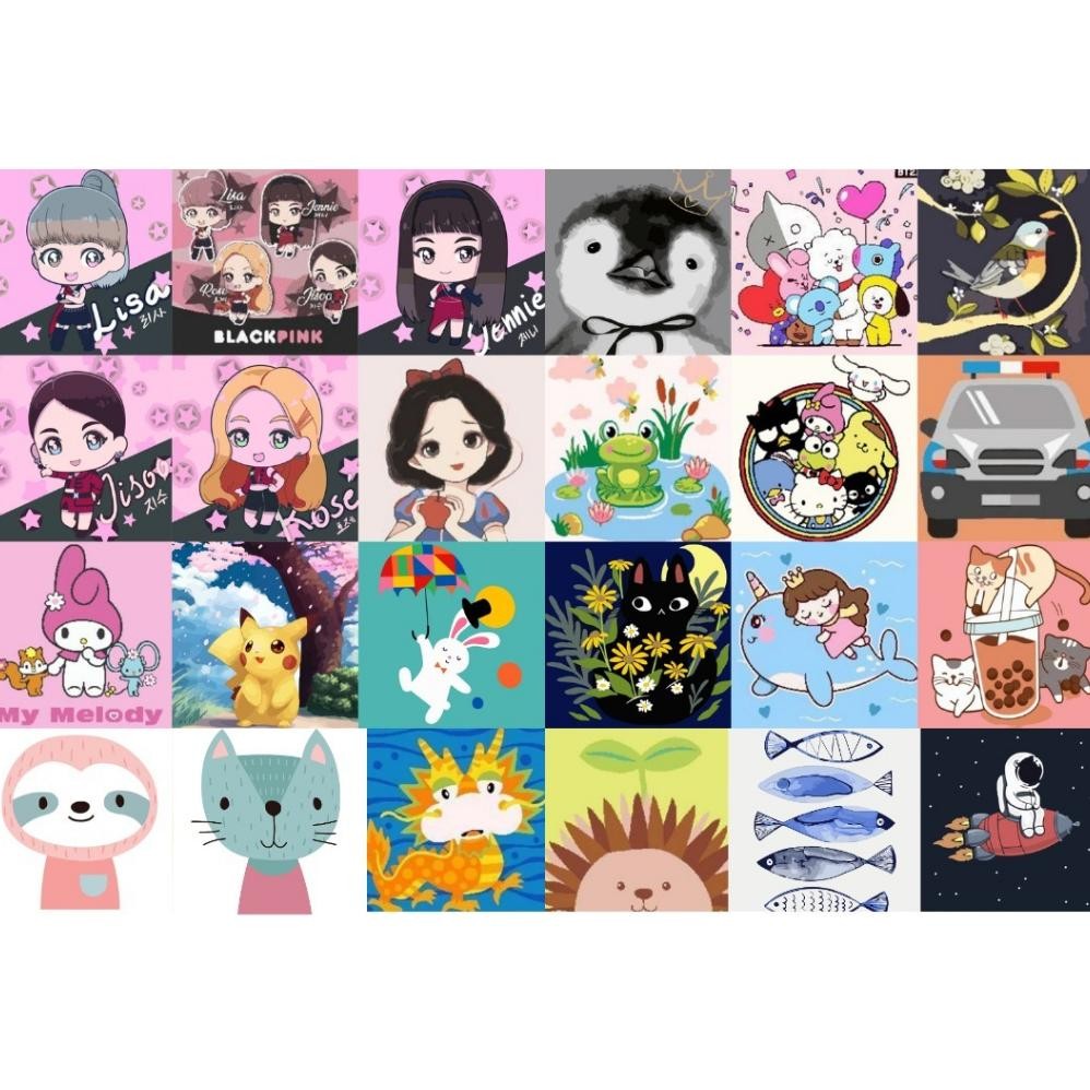 

Gf21 Tweedytoys - Paint By Number Children Canvas Painting / Set Kanvas Lukis Anak / Part 2 Gf21