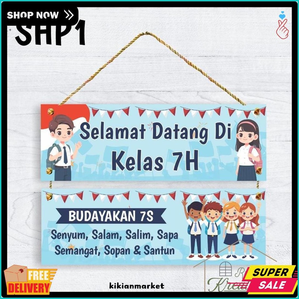 Hiasan Kelas 17 Agustusan SD SMP SMA Gantungan Pintu Custom Dekorasi Lomba Menghias