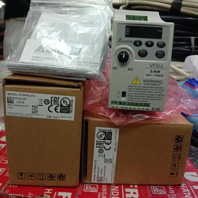 TERMURAH - inverter delta VFD004L21A 0.4kw 220v