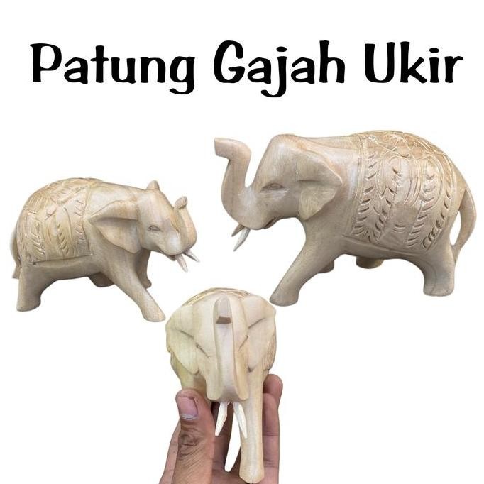 monggo] PATUNG GAJAH KAYU/ELEPHANT/PATUNG UNIK/PATUNG KAYU/PATUNG GAJAH UKIR