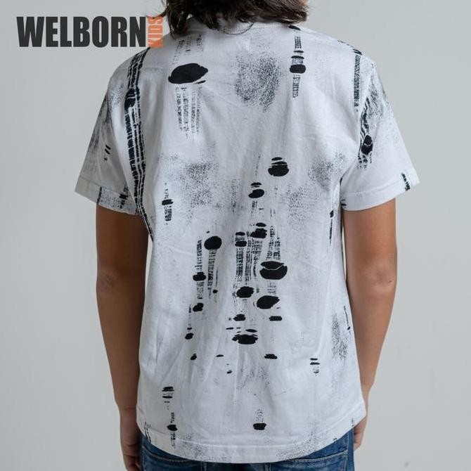 Welborn Kids Kaos Oblong Putih Abstrak