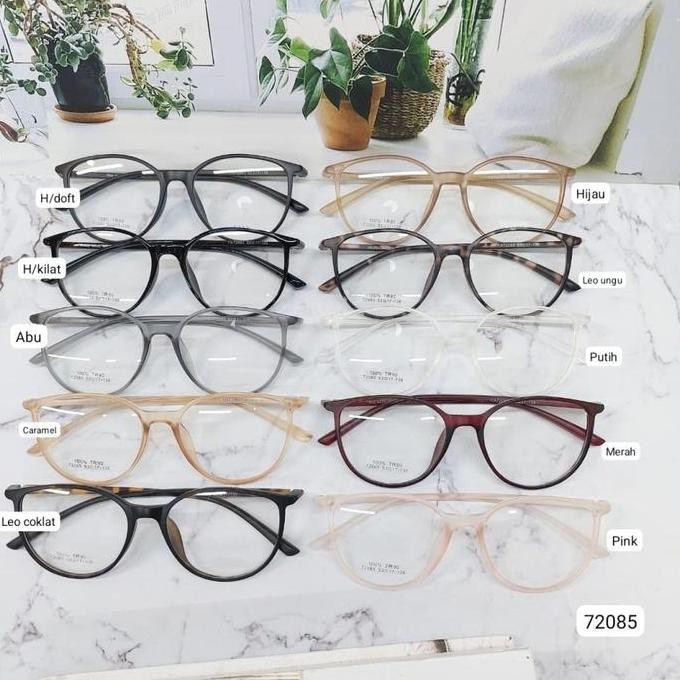DT7 >> Frame Kacamata Minus Transparan 72085 Korea TR90 Lentur Wanita / Cewek