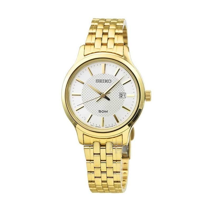 Jam Tangan Seiko SUR646 Neo Classic Quartz 41mm Putih Stainless Steel