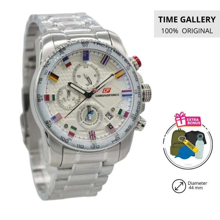 Jam Tangan 100% Original Chronoforce ori chrono force 5265gcbsssilver 5265 5265g cf5265 cf5265g 5265