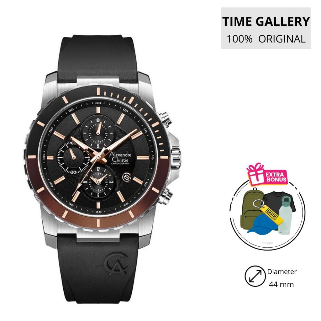 Jam Tangan Pria Alexandre Christie 6141 mcrssbarg 6141mc ac6141 mc rssbarg 6141mcrssbarg original al
