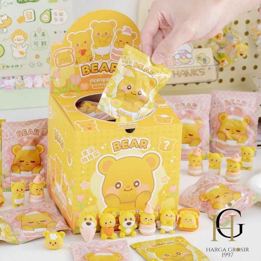 

1 Box Isi 32Pcspenghapus Mystery Bag Butter Bear Er1719 Alat Tulis Kantor Lucu Kartun Butter Bear Thailand