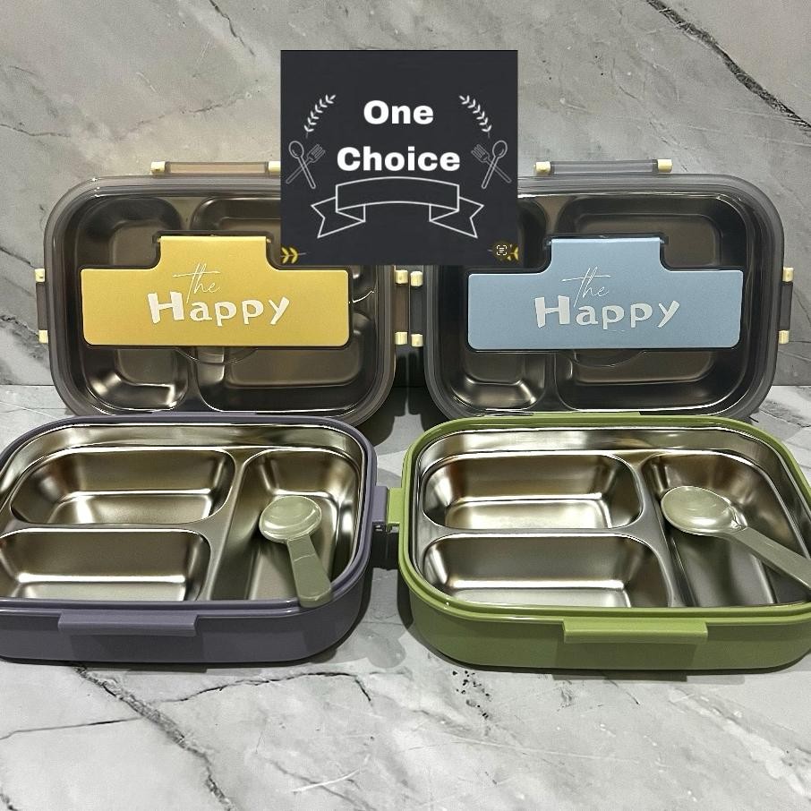 Lunch Box 3 Sekat Stainless Kotak Makan Sekat Stainless Kotak Makan Anak Stainless Kotak Bekal Anti 