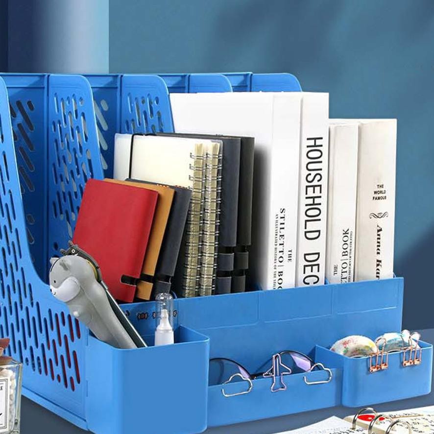 

Desk Organizer File Penyimpanan Serbaguna Box File Rak Buku Dengan Tempat Fo001