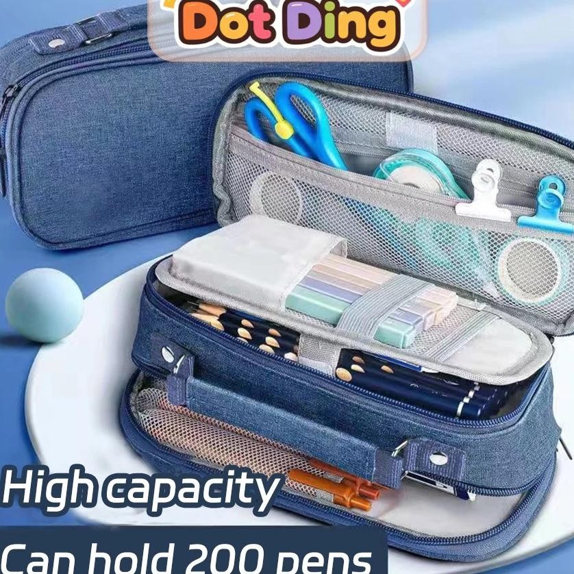 

Dotding Berlapis Lapis Tempat Pensil Pen Bag Organizer Tas Serbaguna Tahan Lama Cocok Untuk Kantor Sekolah H333