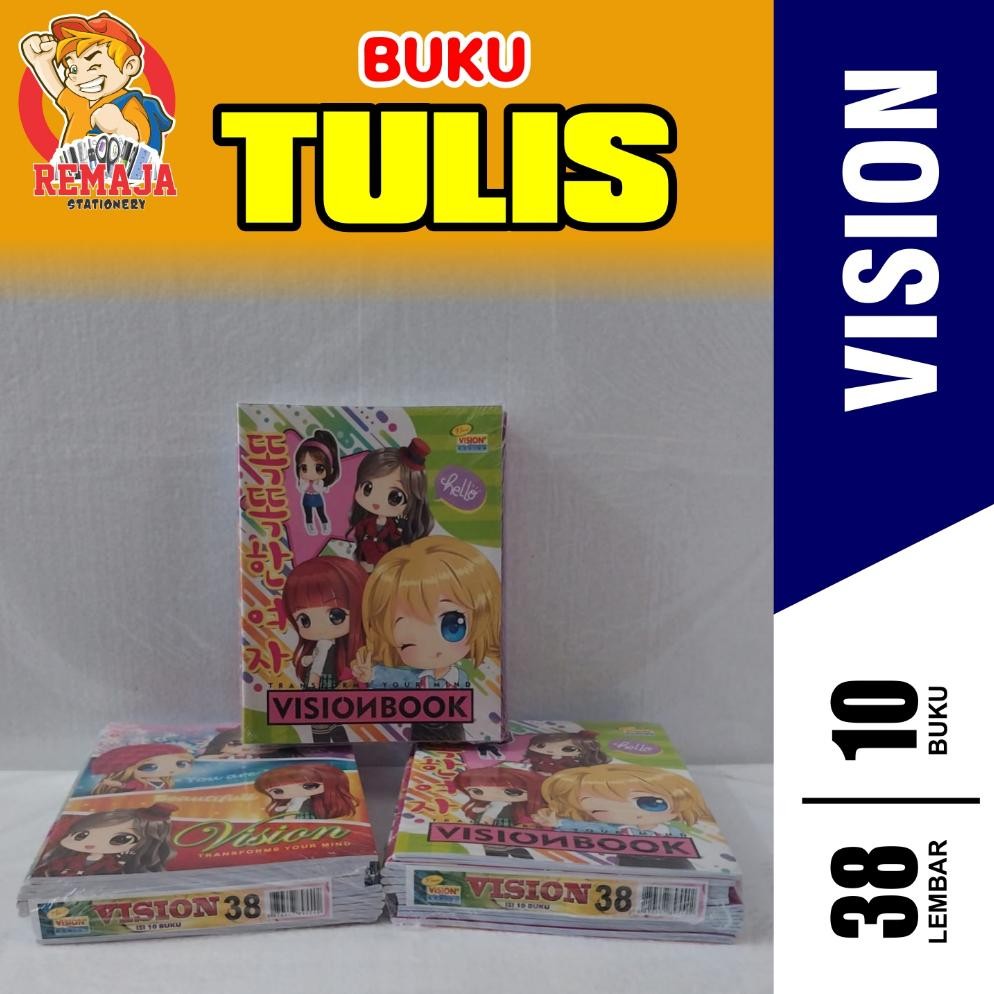 

Termurah Buku Tulis Vision 38 Per Pack Isi 10 Buku Termurah