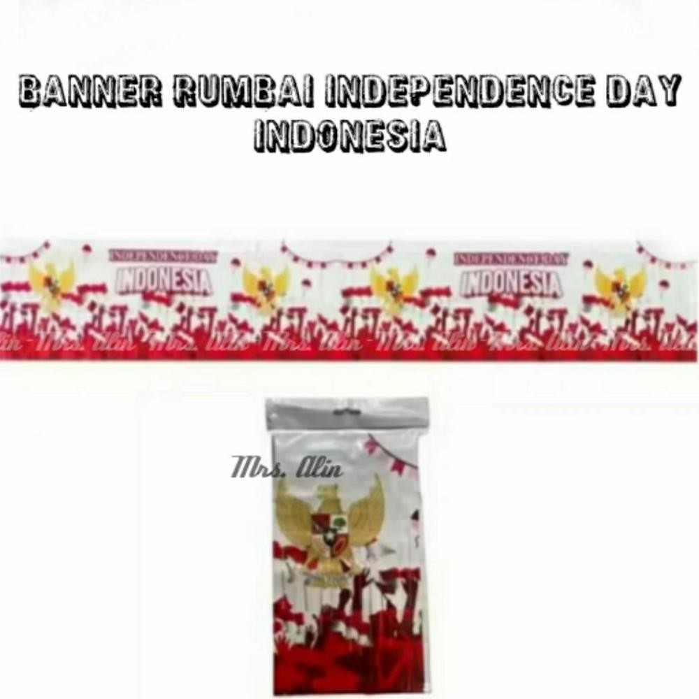 Eh76 Banner Rumbai Independence Day Indonesia / Banner Rumbai Merah Putih / Hiasan Agustus / Dekoras