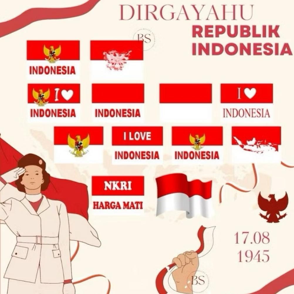 

Dg-4 Stiker Merah Putih Stiker Pipi Merah Putih 1 Lembar Isi 32 Pcs Dekorasi 17 Agustus