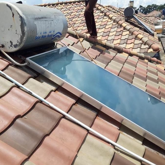 1 PANEL KACA SURYA KOLEKTOR WIKA SWH, SOLAHART, SUN HOT, HANDAL ORIGINAL DAN TERPERCAYA