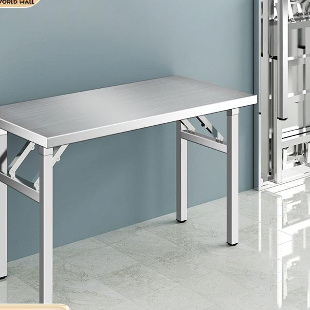 Meja Lipat Portable Meja Lipat Stainless Meja Belajar Meja Pelatihan Serbaguna Meja Kantor Besi Meja