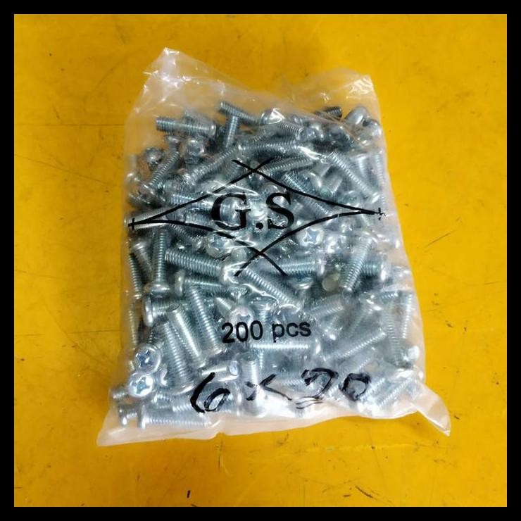 TERMURAH BAUT JP M 6 X 20 200 PCS 