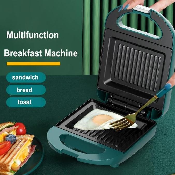 Breakfast Sandwich Maker Pemanggang Roti Toaster Panggangan Roti Bakar Listrik Alat Panggang Roti Sa