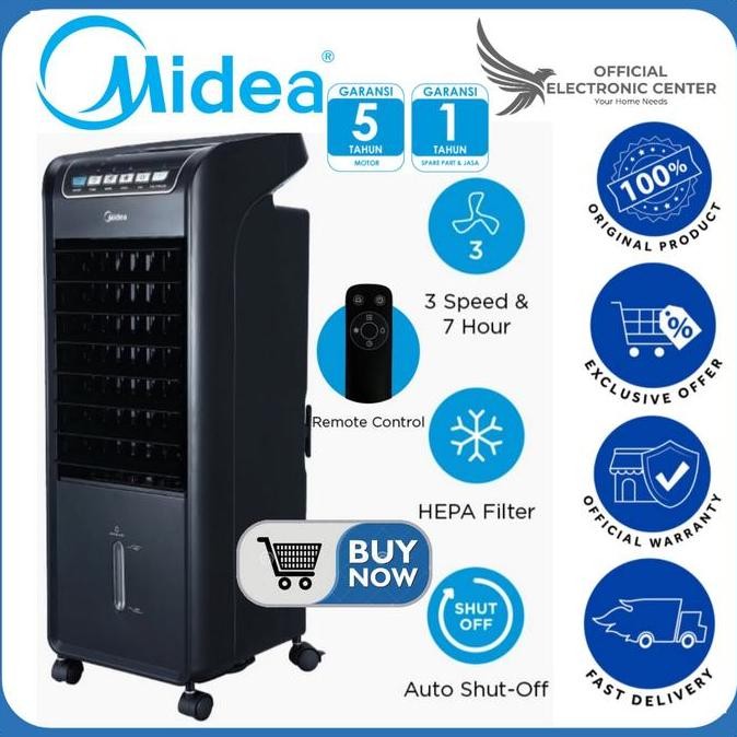Midea Air Cooler 6L Ac100-A Ac100A Ac 100A Hepa Filter Cooler Low Watt Co
