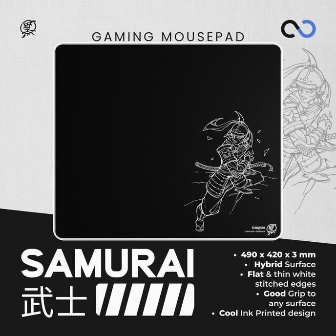 Kurosun Samurai Semi-Firm Alpha Cell Base Artisan Gaming Mousepad (Hybrid) Co