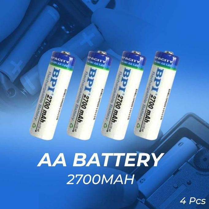 Baterai Cas Isi Ulang AA 2700 mAh 4 PCS Enelong BPI Nimh Rechargeable