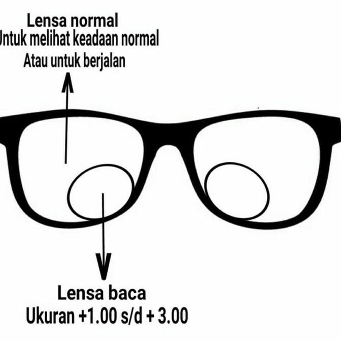 kacamata bifocal baca dan jalan (lensa kaca) 2108