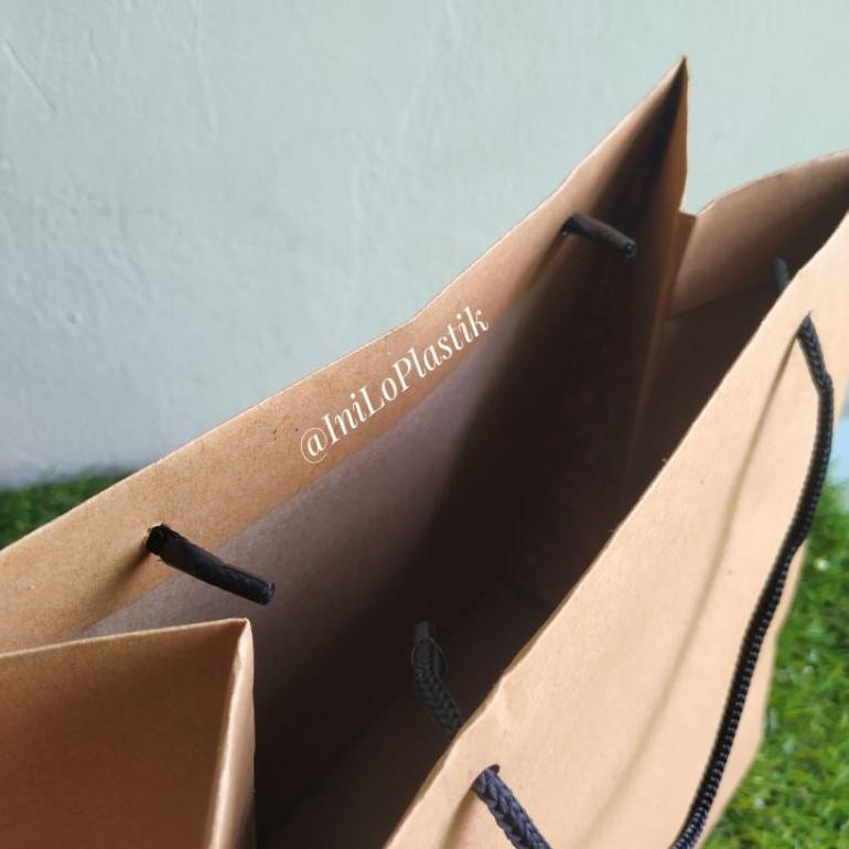 

To94 Iq45 @1Pack Shopping Bag 23X23 Craft Polos Paper Bag Hemat