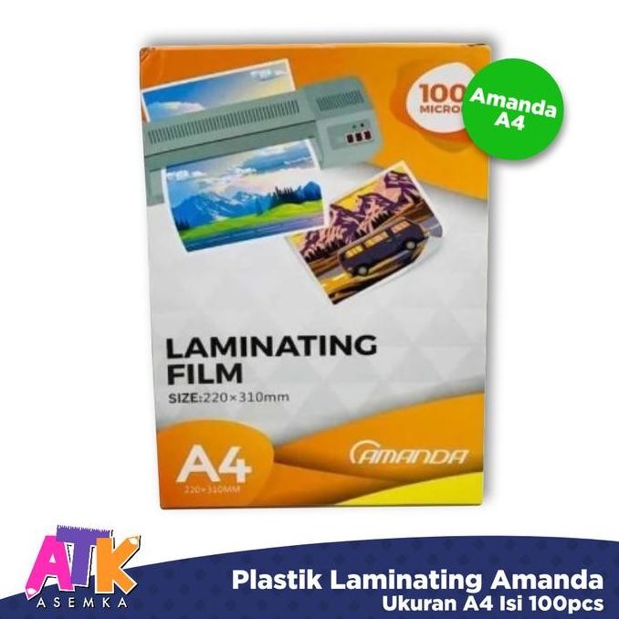 

Cod Plastik Laminating A4 Amanda 100 Pcs Co