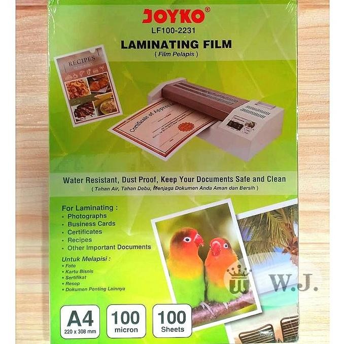 

Plastik Laminating Joyko A4 (22 X 30.8 Cm). Co