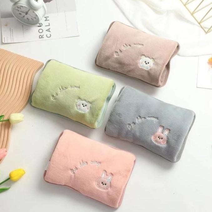 Bantal Air Panas Electric Bulu Tebal Lembut / Kompres Listrik