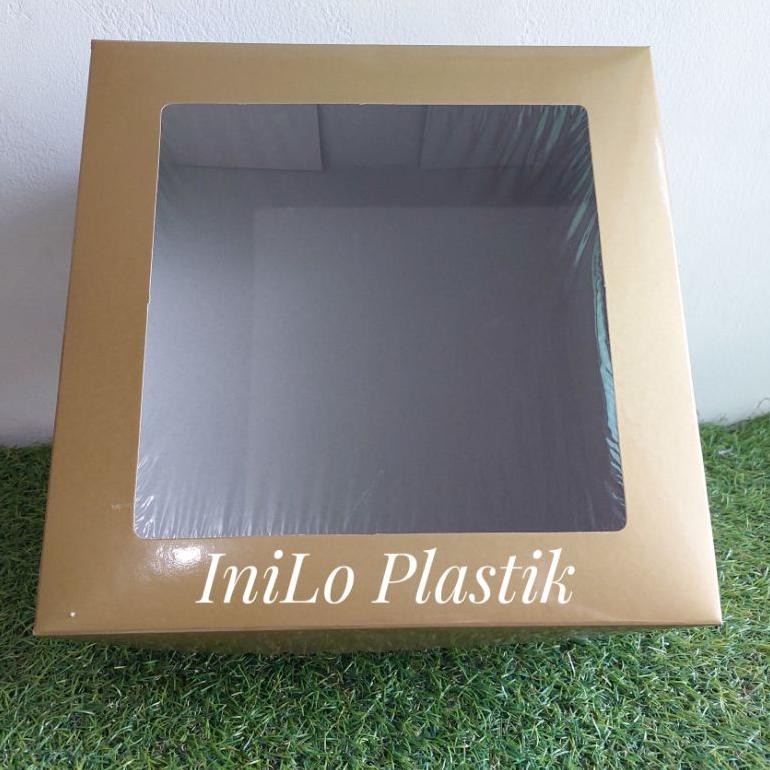 

Qig-1722 Yui-7 @10Pcs Box Dus Kotak Kue Hampers Emas Gold 30X30X11,5 Cm / Dus Gold Km Kaca Terlaris