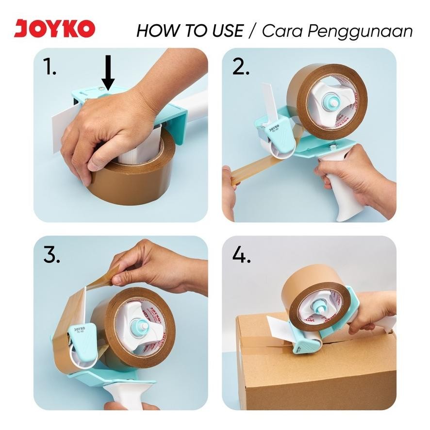 

Ok75 Tr21 Pemotong & Perekat Lakban Dispenser Isolasi Joyko Tc-121 Heavy Duty Tape Cutter Original