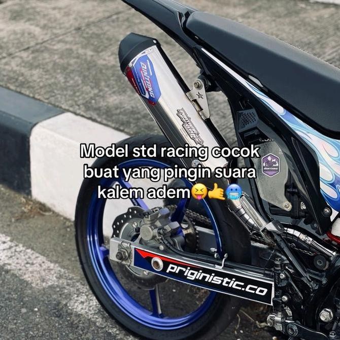 Knalpot Standard Racing CRF - KLX - D Tracker - Wr 155 Original Bintang Powerfull Exhaust Free Laser