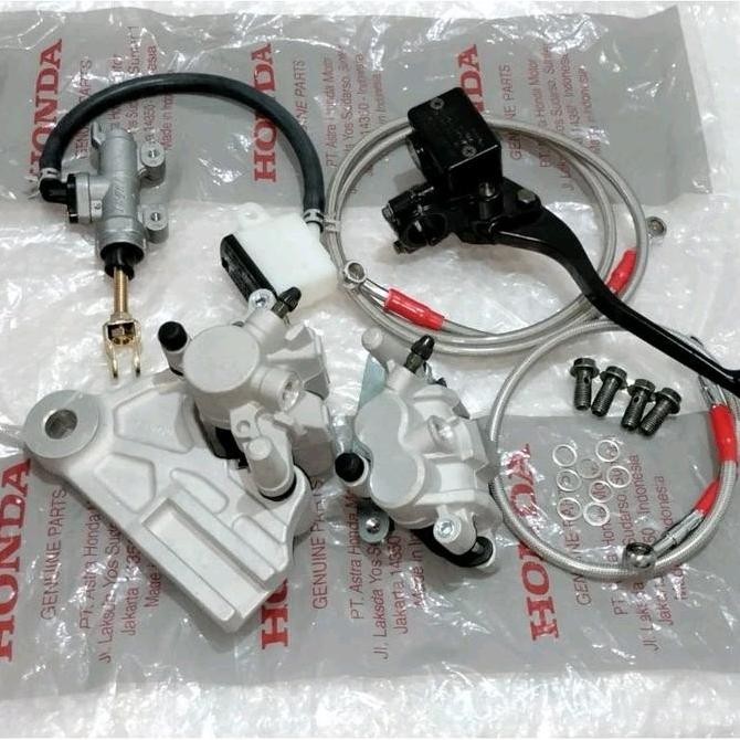 PAKET KOMPLIT SET CAKRAM KALIPER CALIPER DEPAN BELAKANG RUMAH MASTER SUNTIKAN BELAKANG CRF 150 Origi