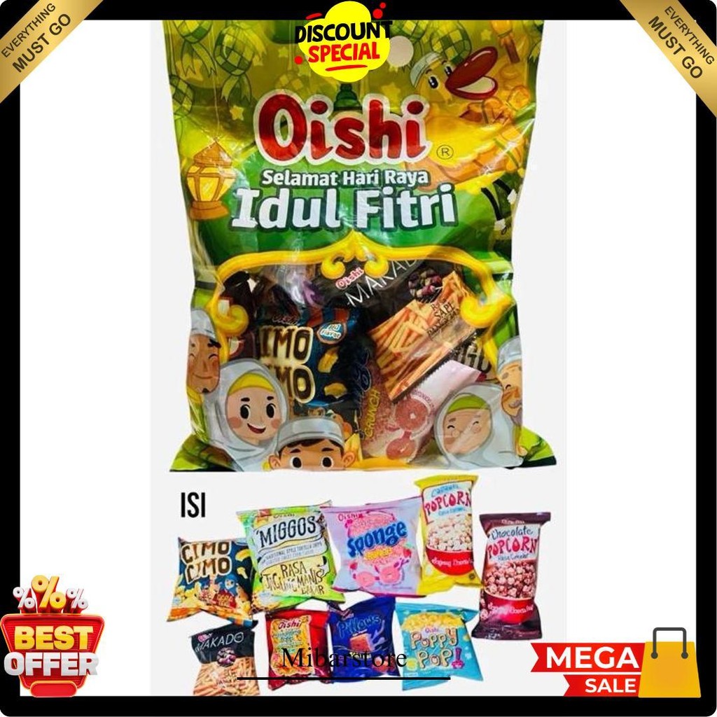 

Oishi Snack Pack Idul Fitri Lebaran Red Gift Bag Cuckoo Hadiah Anak Jajan Hari Raya Popcorn Sponge Crunch Poppy Pop Kornies Cimo Pillows Back To School Bisa Cod