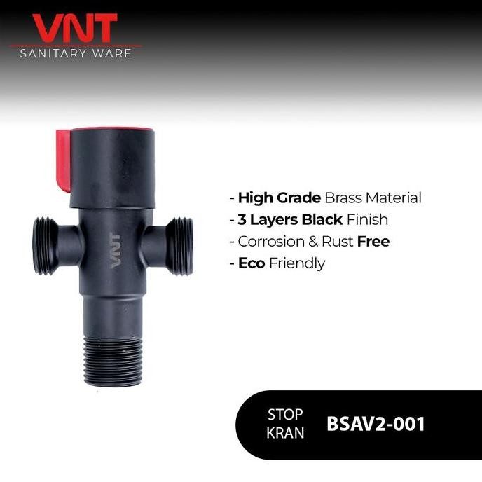 TERMURAH - VNT Stop Kran /2 Inch Angle Valve Wastafel T Shower Keran Closet /2"