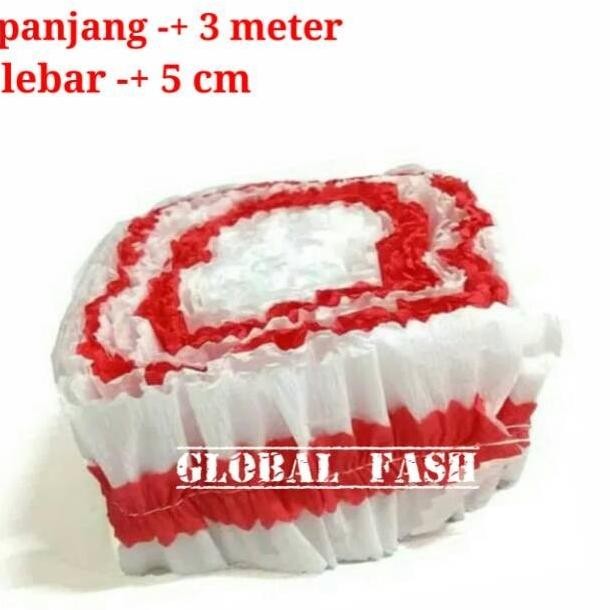 

Pj24 Isi 12 Kertas Krep Serut Merah Putih / Hiasan 17 Agustus / Kertas Krep Jahit Hut Ri Merah Putih