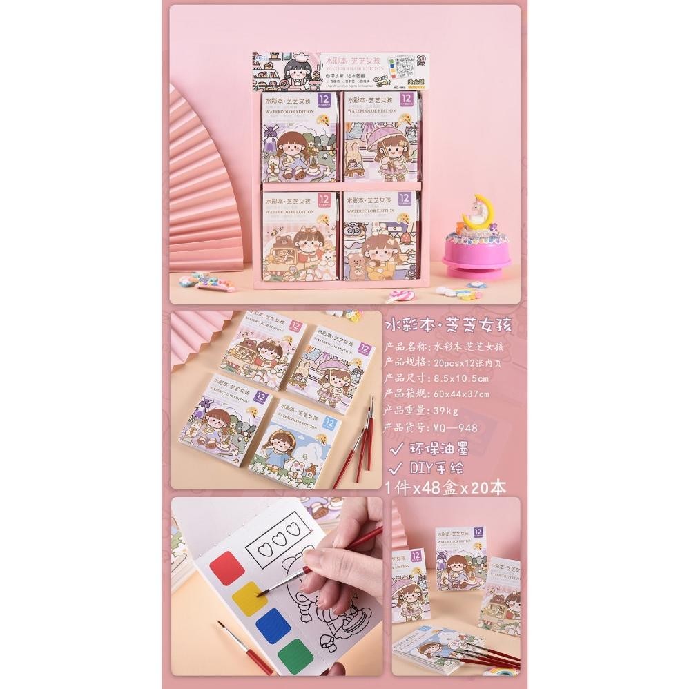 

M-4 Buku Lukis Grafiti Kelas Teka-Teki Anak-Anak Buku Mewarnai Buku Lukis Anak-Anak Dilengkapi Dengan Kuas Cat Lukisan Cat Air Watercolor Painting M-4