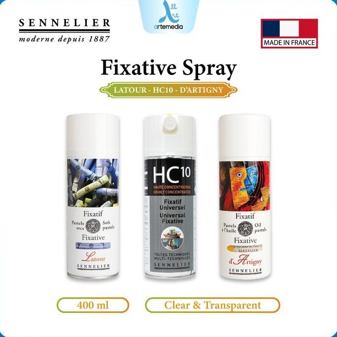 Terbaru Sennelier Aerosol Fixative Spray Fiksatif Cat Pelindung Karya Lukis