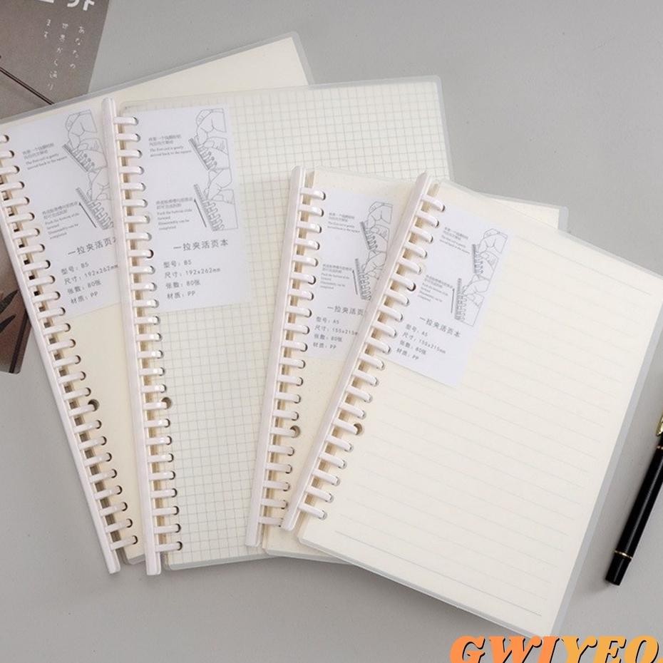 

Aesthetic Binder A5 B5 Hard Cover Plastik Transparan Muji Style