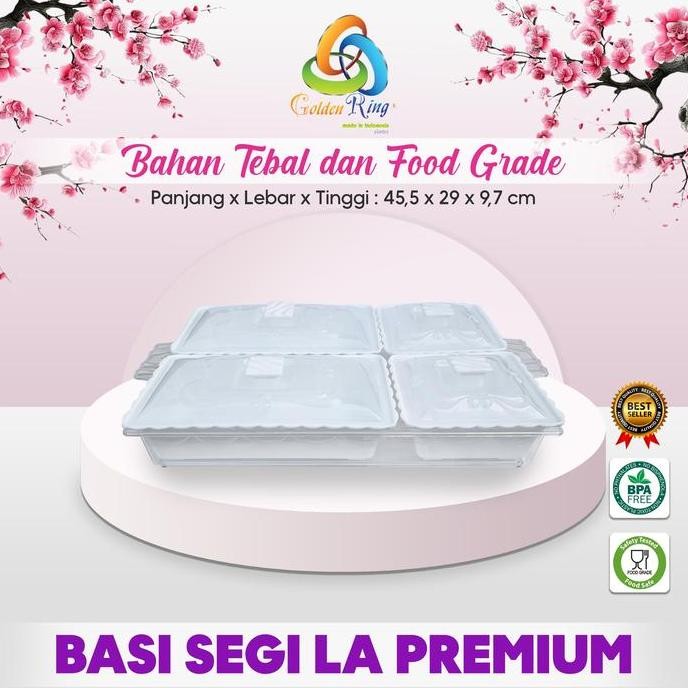 Tempat Prasmanan Set / Wadah Saji Makanan Segi / Nampan Saji Makanan Set / Basi Prasmanan Segi La Pr