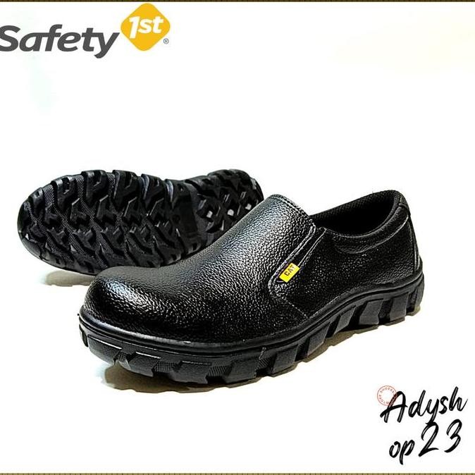 PROMO DISKON - Sepatu Safety Slipon/Sorong Pria Dan Wanita Ujung Besi Model Terlaris Shoes Kerja Fla