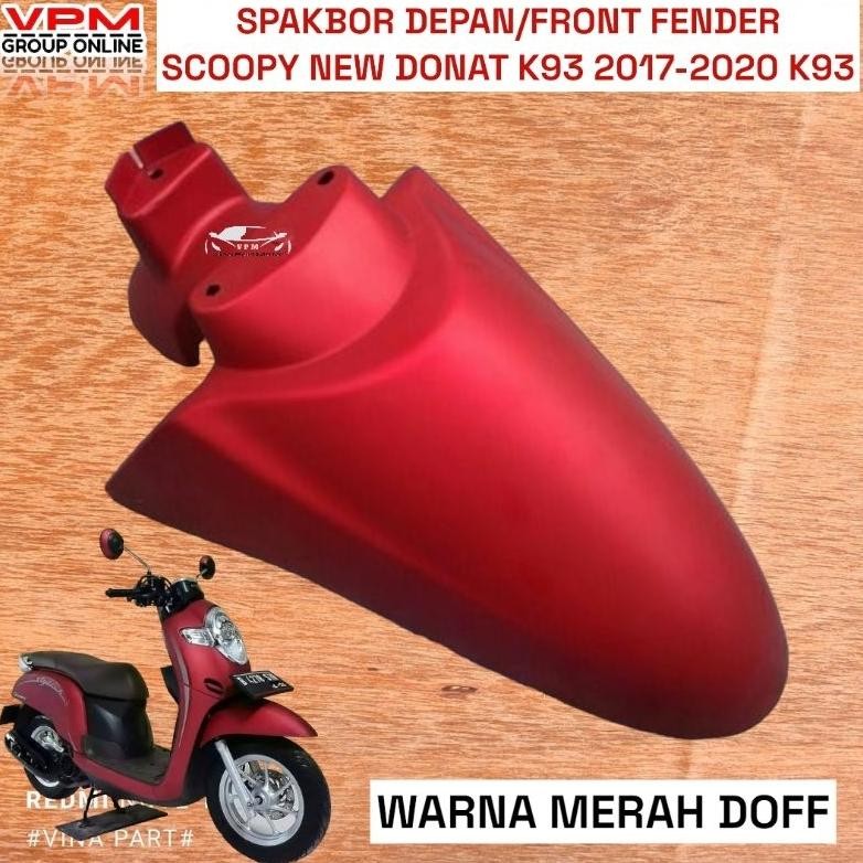 SPAKBOR DEPAN SCOOPY ESP NEW DONAT K93 2018 2019 2020 MERAH DOFF COKLAT ABU DOFF HITAM PUTIH