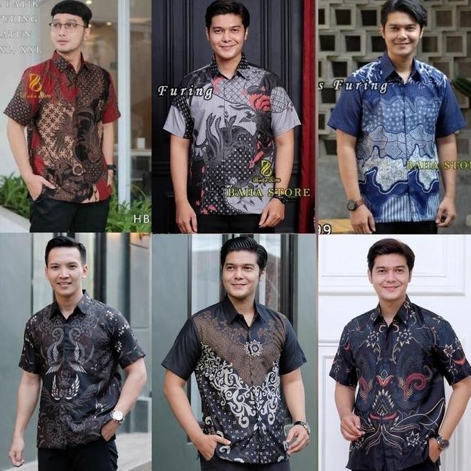 PROMO DISKON Kemeja Batik Hem Pendek Lapis Furing Pekalongan Batik Pria BAHA STORE MENs FASHION