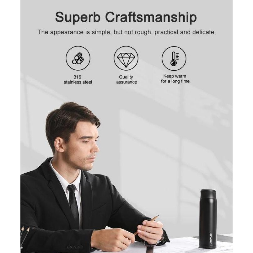 UZSPACE Botol Tumbler Thermos Air Panas Botol Minum Stainless Steel